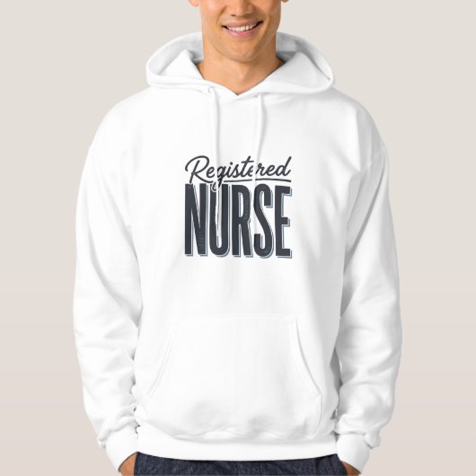 Geregistreerd Verpleegster Script Typografie Vecto Hoodie (Voorkant)