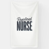 Geregistreerd Verpleegster Script Typografie Vecto Spandoek (Verticaal)