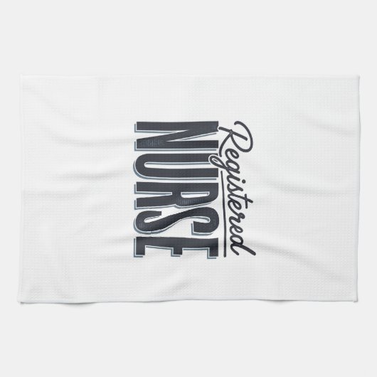 Geregistreerd Verpleegster Script Typografie Vecto Theedoek (Horizontaal)