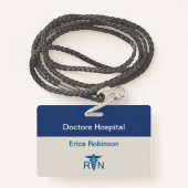 Geregistreerd ziekenhuisnummer badges (Achterkant met draagriem)