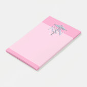 Geregistreerd zilver Caduceus lichtroze decor Post-it® Notes (Schuin)