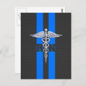 Geregistreerd zure RN Caduceus koolstofvezeldecor Briefkaart (Voorkant / Achterkant)