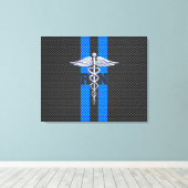 Geregistreerd zure RN Caduceus koolstofvezeldecor Canvas Afdruk (Insitu (Houten vloer))
