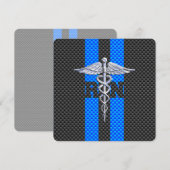 Geregistreerd zure RN Caduceus koolstofvezeldecor Kaart (Voorkant / Achterkant)