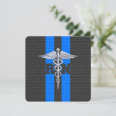 Geregistreerd zure RN Caduceus koolstofvezeldecor Kaart (Staand voorkant)