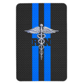 Geregistreerd zure RN Caduceus koolstofvezeldecor Magneet (Verticaal)