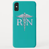 Geregistreerd zure RN Caduceus op Accent Turquoise Case-Mate iPhone Case (Achterkant)