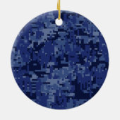 Geregistreerd zure RN Caduceus op Blue Camo Keramisch Ornament (Achterkant)