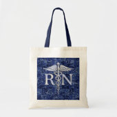 Geregistreerd zure RN Caduceus op Blue Camo Tote Bag (Voorkant)