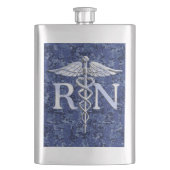 Geregistreerd zure RN Caduceus op Navy Blue Camo Flacon (Voorkant)
