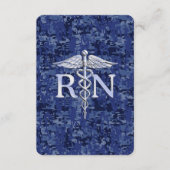 Geregistreerd zure RN Caduceus op Navy Blue Camo Informatiekaartje (Voorkant)
