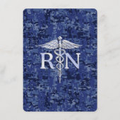 Geregistreerd zure RN Caduceus op Navy Blue Camo Informatiekaartje (Voorkant)