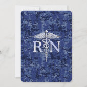 Geregistreerd zure RN Caduceus op Navy Blue Camo Kaart (Voorkant)