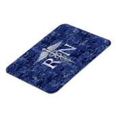 Geregistreerd zure RN Caduceus op Navy Blue Camo Magneet (Linkerzijde)