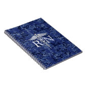 Geregistreerd zure RN Caduceus op Navy Blue Camo Notitieboek (Rechterzijde)