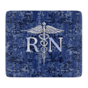 Geregistreerd zure RN Caduceus op Navy Blue Camo Snijplank