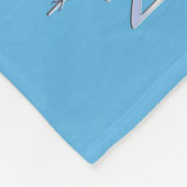 Geregistreerd zure RN Caduceus op pastblauw Fleece Deken (Hoek)
