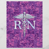 Geregistreerd zure RN Caduceus op Roze Camo Flyer (Voorkant)