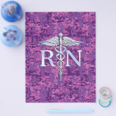Geregistreerd zure RN Caduceus op Roze Camo Flyer (Enkel)