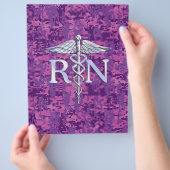 Geregistreerd zure RN Caduceus op Roze Camo Flyer (Hand)