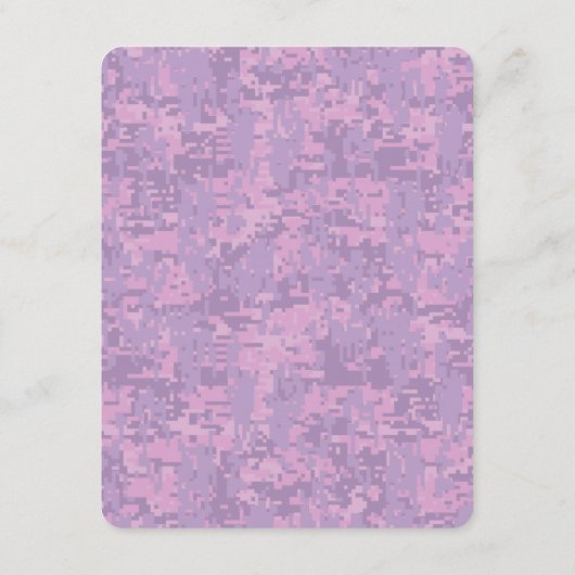 Geregistreerd zure RN Caduceus op Roze Camo Informatiekaartje (Achterkant)