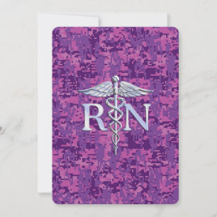 Geregistreerd zure RN Caduceus op Roze Camo Kaart
