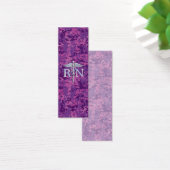 Geregistreerd zure RN Caduceus op Roze Camo Mini Visitekaartjes (Bureau)