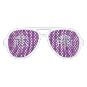 Geregistreerd zure RN Caduceus op roze Camouflage Aviator Zonnebril (Voorkant)