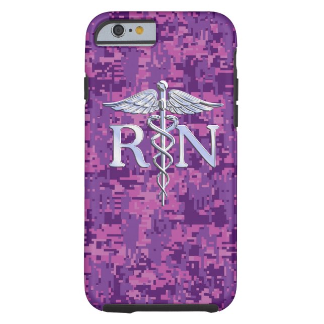 Geregistreerd zure RN Caduceus op roze Camouflage Case-Mate iPhone Case (Achterkant)