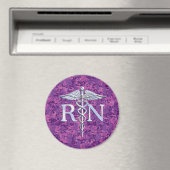 Geregistreerd zure RN Caduceus op roze Camouflage Magneet (Insitu (Vaatwasser))