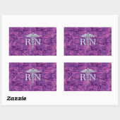 Geregistreerd zure RN Caduceus op roze Camouflage Rechthoekige Sticker (Vel)