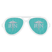 Geregistreerd zure RN Caduceus op Turquoise Aviator Zonnebril (Voorkant)