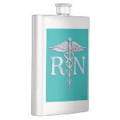 Geregistreerd zure RN Caduceus op Turquoise Decor Flacon (Rechts)