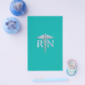 Geregistreerd zure RN Caduceus op Turquoise Flyer (Enkel)