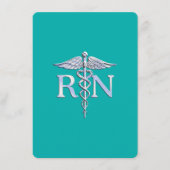 Geregistreerd zure RN Caduceus op Turquoise Informatiekaartje (Voorkant)