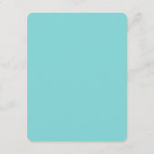 Geregistreerd zure RN Caduceus op Turquoise Informatiekaartje (Achterkant)