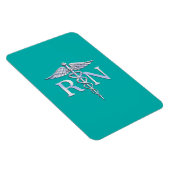 Geregistreerd zure RN Caduceus op Turquoise Magneet (Rechterzijde)