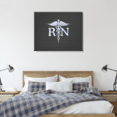 Geregistreerd zure RN Caduceus Snakes Carbon Canvas Afdruk (Insitu (Slaapkamer))