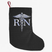 Geregistreerd zure RN Caduceus Snakes Carbon Kleine Kerstsok (Voorkant)