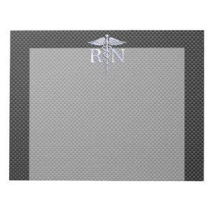 Geregistreerd zure RN Caduceus Snakes Carbon Notitieblok