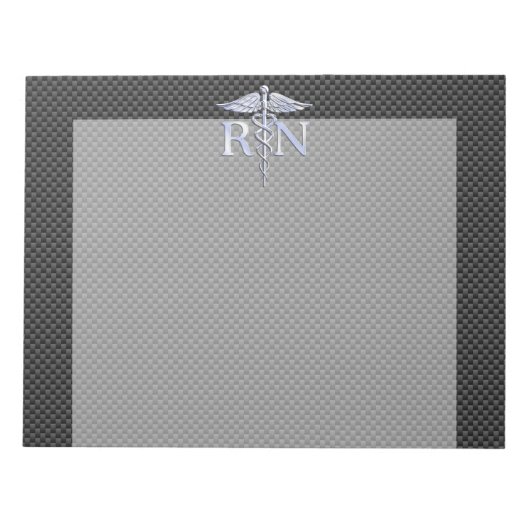 Geregistreerd zure RN Caduceus Snakes Carbon Notitieblok (Voorkant)