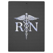 Geregistreerd zure RN Zwarte koolstof Caduceus Sna Klembord (Achterkant)