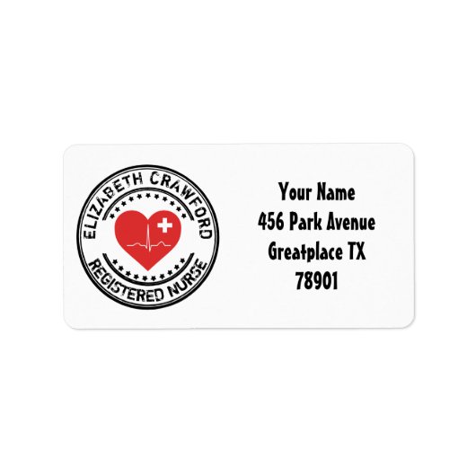 Geregistreerd zurenmoerasheart ECG met Jouw naam Etiket (Voorkant)