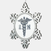 Geregistreerd zurensymbool tin sneeuwvlok ornament (Rechts)