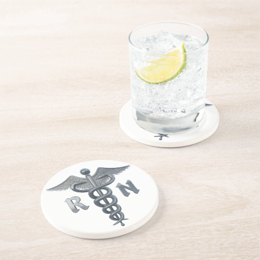 Geregistreerd zurensymbool zandsteen onderzetter (Zijkant)