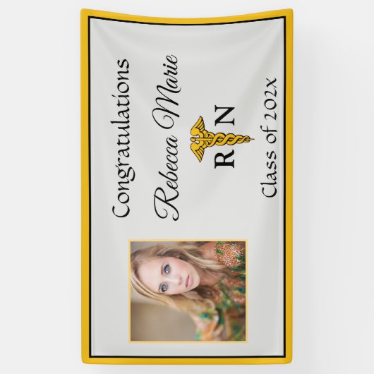 Geregistreerd zuster Afstuderen Caduceus Banner (Verticaal)