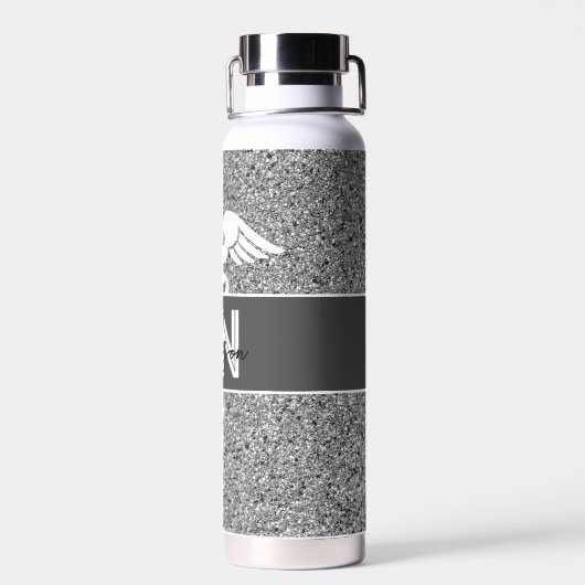 Geregistreerd zuster-Afstuderen, zilver, gepersona Waterfles (Achterkant)