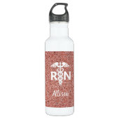 Geregistreerd zuster Caduceus Roos Gold Glitter Cu Waterfles (Voorkant)