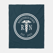 Geregistreerd zuster RN Afstuderen Caduceus Jaar B Fleece Deken (Voorkant)
