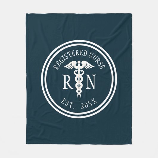 Geregistreerd zuster RN Afstuderen Caduceus Jaar B Fleece Deken (Voorkant)